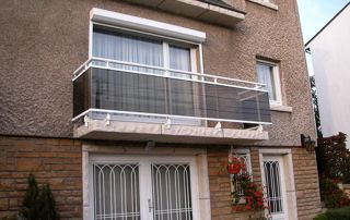 balcon avec fenêtre en PVC
