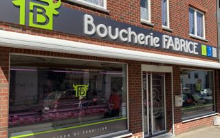 Vitrine de la boucherie Fabrice