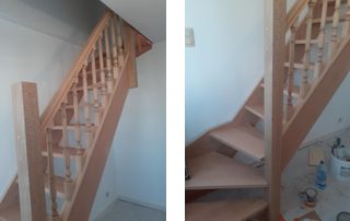 rénovation d'escaliers en bois