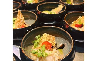 entrées aux crustacés et légumes