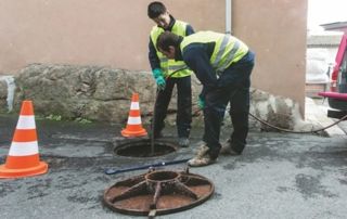 travaux d'égouttage