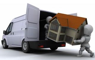 Camionnette blanche déménagement