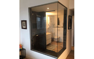 cabine de douche en verre