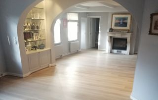 rénovation de parquet dans une grande pièce