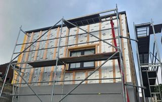 chantier d'isolation de bâtiment