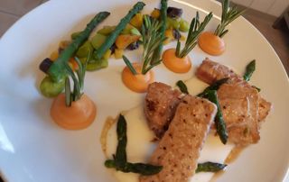 plat de résistance, viande et légumes