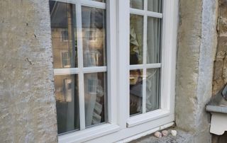 profilé PVC blanc à croisillons