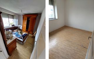 chambre avant et après vide maison