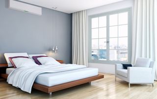 Chambre à coucher moderne lit en bois