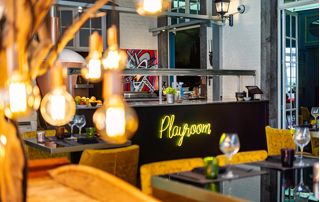 Intérieur du restaurant Moment. à Liège