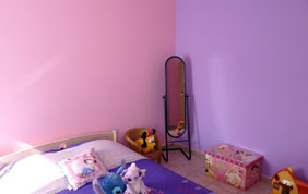 chambre enfant rose lilas