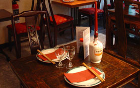 table pour deux personnes restaurant chinois