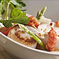 Plat de saint-jacques et crevettes