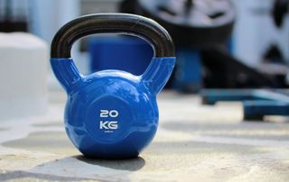 kettle bell bleue de 20 kg