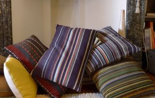 coussins colorés
