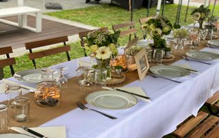 table de mariage décorée