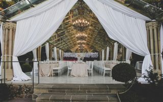 entrée d'une réception de mariage