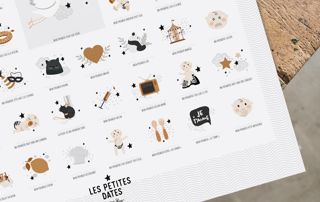 Affiche illustrée des premières fois d'un bébé